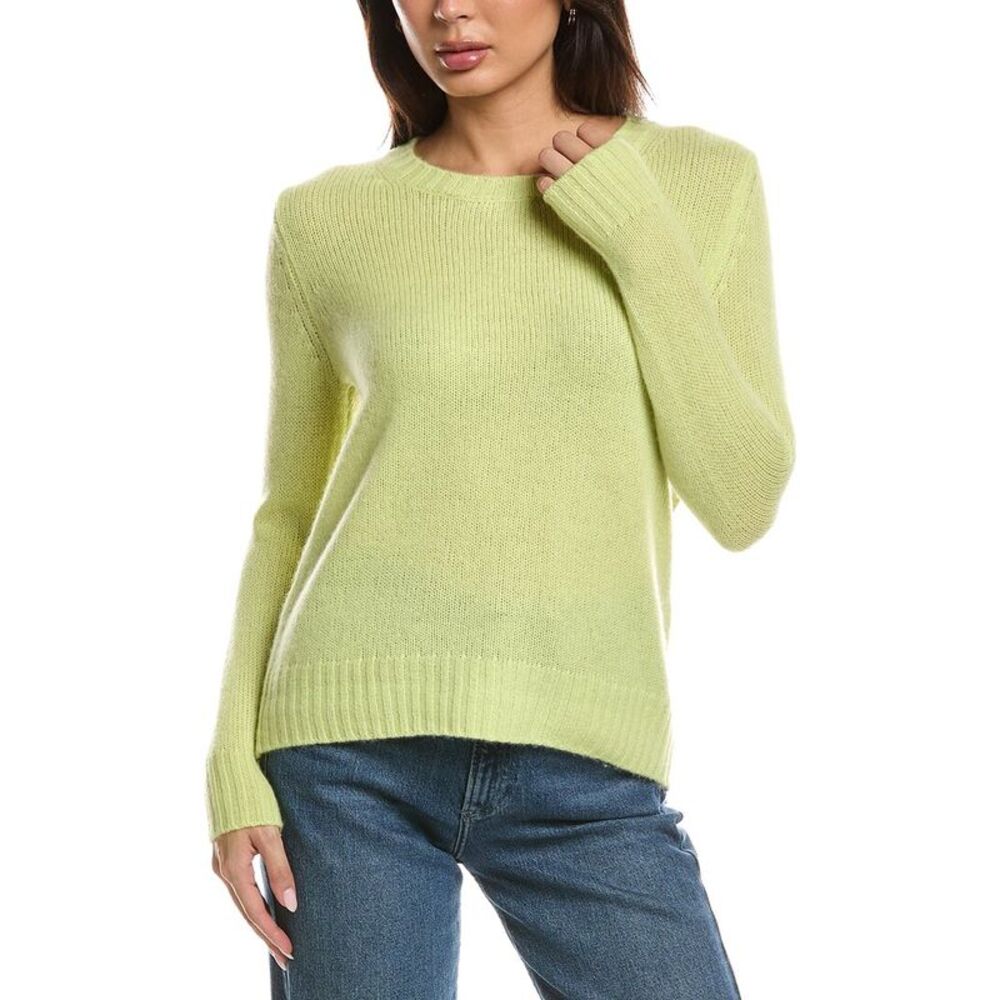 The Cashmere Project Womens  Lightweight Crewneck 100% Cashmere Sweater, Green